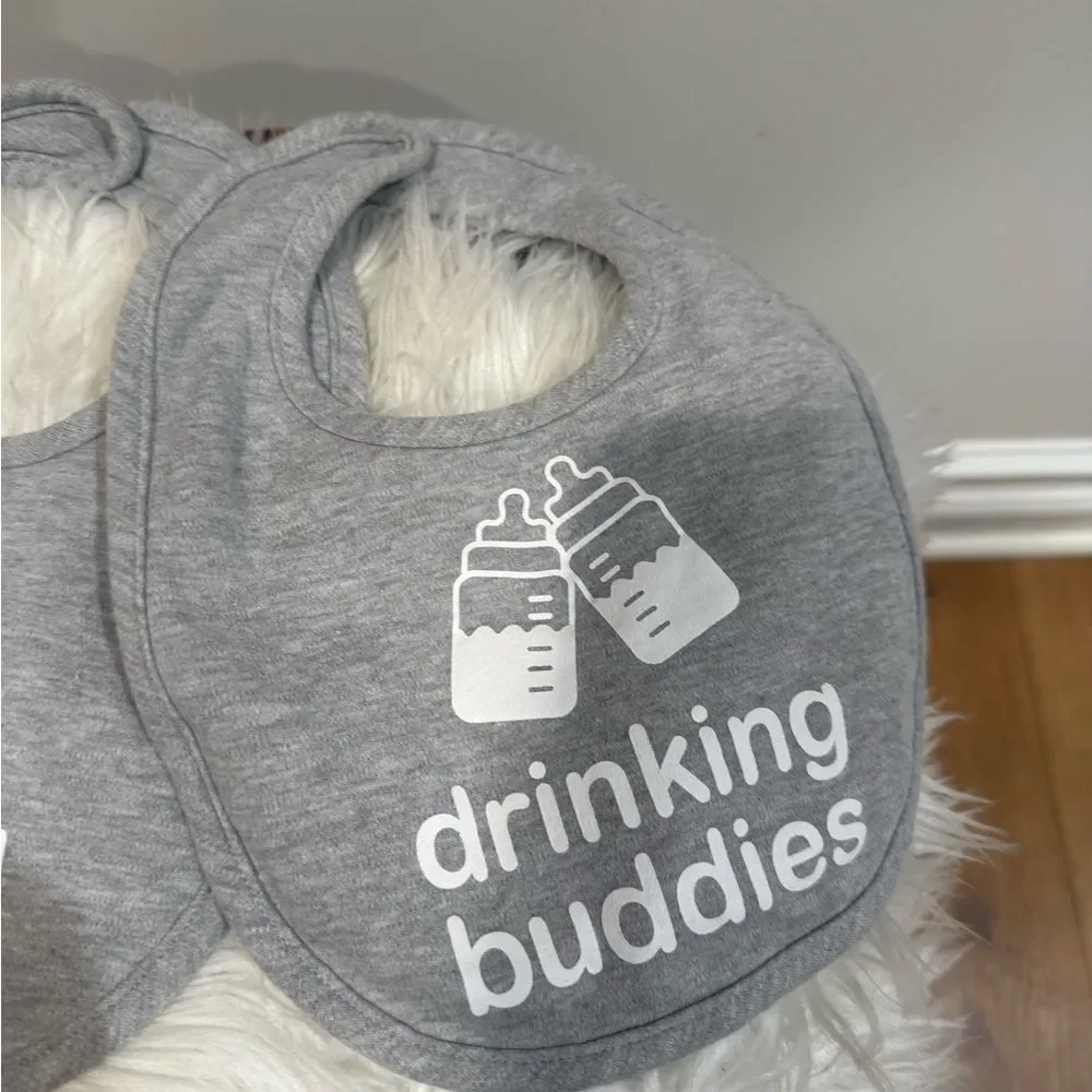 Amazon Gray Drinking Buddies Bibs